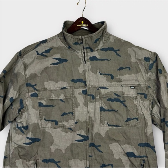 Vtg Stussy Full Zip Camo Jacket Men’s XL Green Long Sleeve Preppy Street Wear - Picture 3 of 12